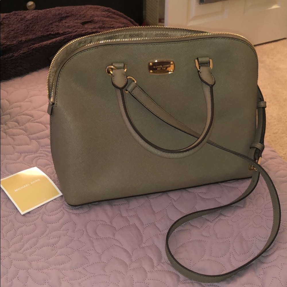 Michael Kors Satchel Taupe Crossbody Tote